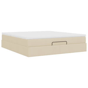 Ottoman Bett mit Matratze Creme 180x200 cm