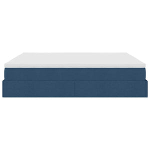 Ottoman Bett mit Matratze Blau 180x200 cm
