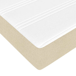 Ottoman Bett mit Matratzen Creme 200x200 cm