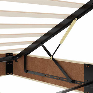 Ottoman Bett mit Matratzen Creme 200x200 cm