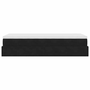 Ottoman Bett mit Matratze Schwarz 80x200 Samt