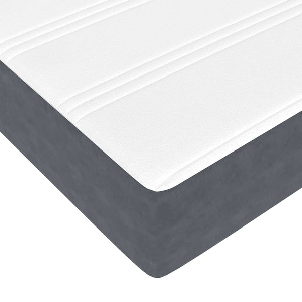 vidaXL Ottoman Bed with Mattress Dark Grey 90x190 cm Velvet