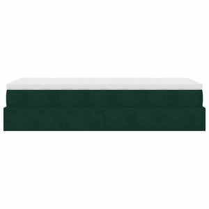 Ottoman Bett mit Matratze Dunkelgrün 90x190 cm