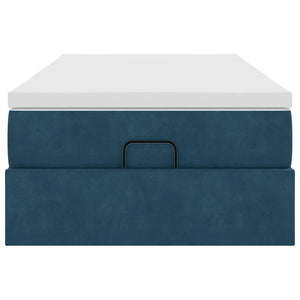 Ottoman Bett mit Matratze Dunkelblau 90x190 cm