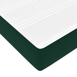 Ottoman Bett mit Matratze Dunkelgrün 100x200 cm Samt