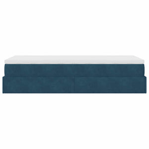 Ottoman Bett mit Matratze Dunkelblau 100x200 cm