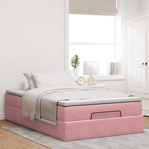 Ottoman Bett mit Matratze Rosa 120x190 cm