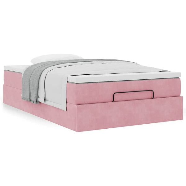 Ottoman Bett mit Matratze Rosa 120x190 cm