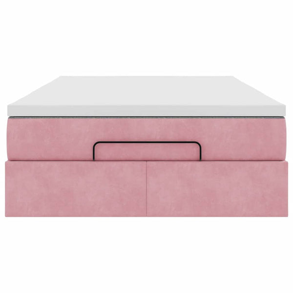 Ottoman Bett mit Matratze Rosa 120x190 cm