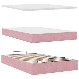 Ottoman Bett mit Matratze Rosa 120x190 cm