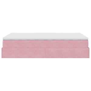 Ottoman Bett mit Matratze Rosa 120x190 cm