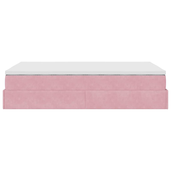 Ottoman Bett mit Matratze Rosa 120x190 cm