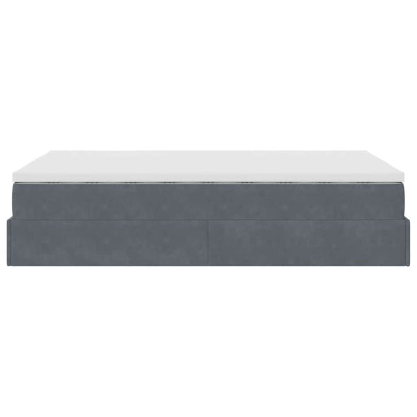 Ottoman Bett mit Matratze Dunkelgrau 120x200 cm