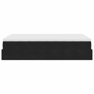 Ottoman Bett mit Matratze 120x200 cm Schwarz Samt