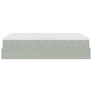 Ottoman Bett mit Matratze Hellgrau 140x200 cm
