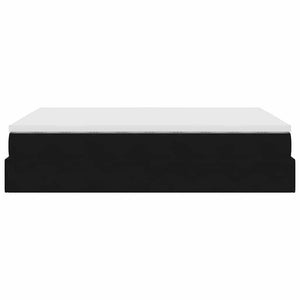 Ottoman Bett mit Matratze Schwarz Samt 140x200