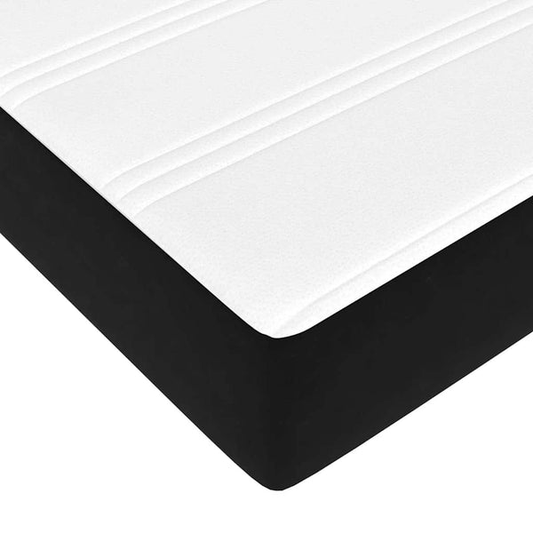 Ottoman Bett mit Matratze Samt Schwarz 160x200