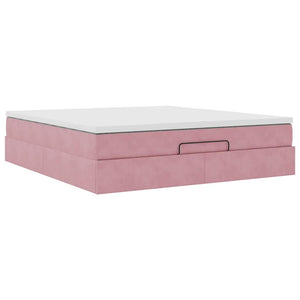 Ottoman Bett mit Matratze Rosa 160x200 cm
