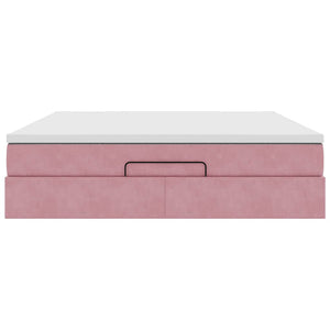 Ottoman Bett mit Matratze Rosa 160x200 cm