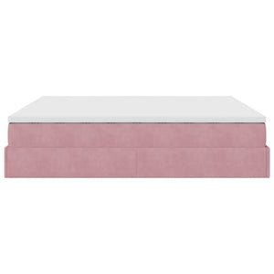 Ottoman Bett mit Matratze Rosa 160x200 cm