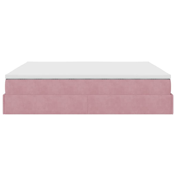 Ottoman Bett mit Matratze Rosa 160x200 cm