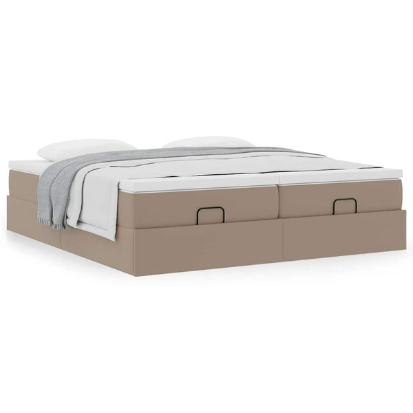 Ottoman Bett mit Matratzen Cappuccino 180x200 cm