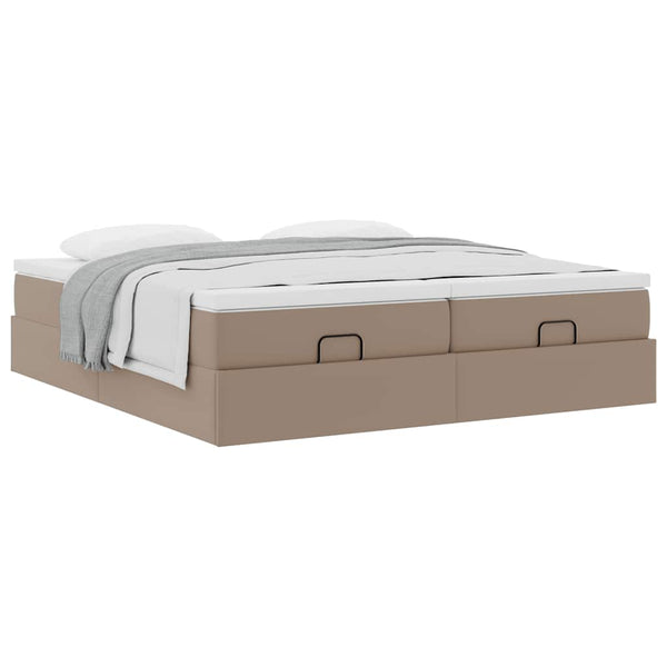 Ottoman Bett mit Matratzen Cappuccino 180x200 cm