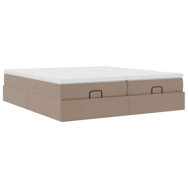 Ottoman Bett mit Matratzen Cappuccino 180x200 cm
