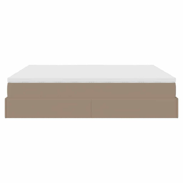 Ottoman Bett mit Matratzen Cappuccino 180x200 cm