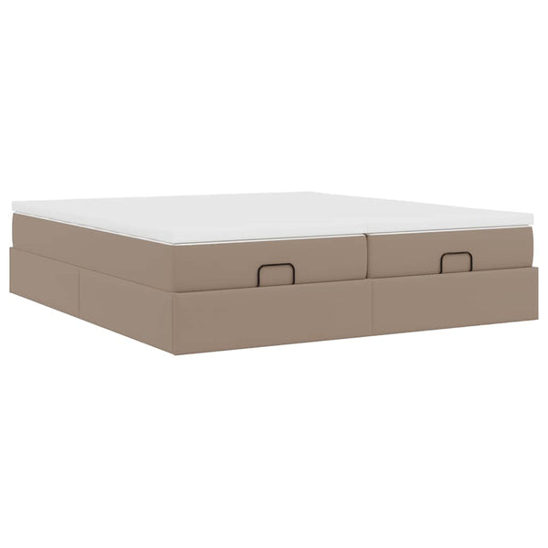 Ottoman Bett mit Matratzen Cappuccino 180x200 cm
