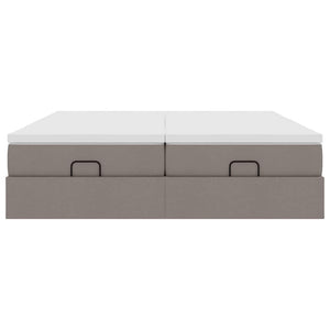 Ottoman Bett mit Matratzen Taupe 160x200 cm