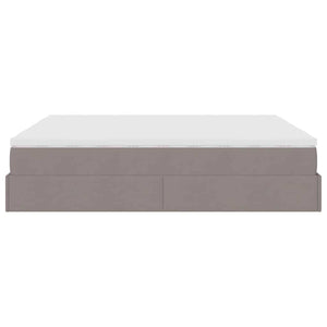 Ottoman Bett mit Matratzen Taupe 160x200 cm