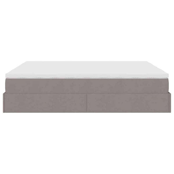 Ottoman Bett mit Matratzen Taupe 160x200 cm