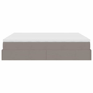 Ottoman Bett mit Matratzen Taupe 180x200 cm
