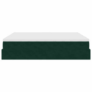 Ottoman Bett mit Matratze Dunkelgrün 160x200 cm