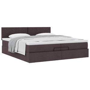Ottoman Bett mit Matratze Dunkelbraun 200x200