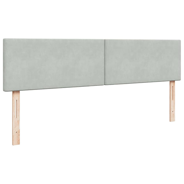 Ottoman Bett mit Matratze 200x200 cm Hellgrau Samt