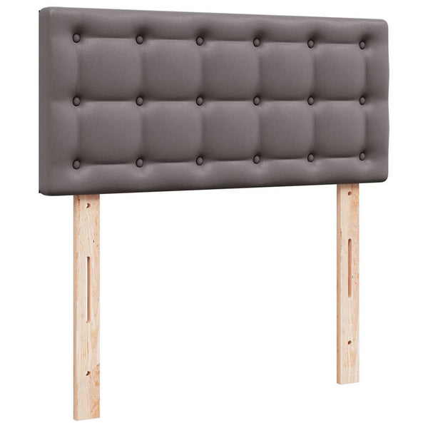 Ottoman Bett mit Matratze & LEDs Grau 80x200 cm