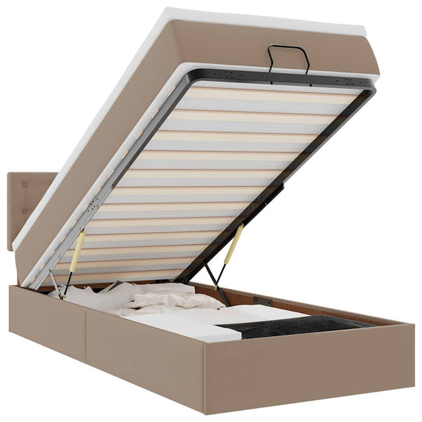 Ottoman Bett mit Matratze & LED 80x200 cm
