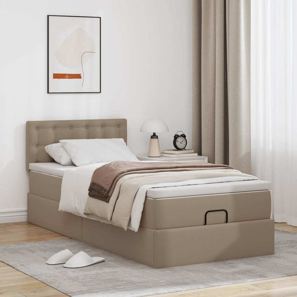Ottoman Bett mit Matratze & LED 80x200 cm