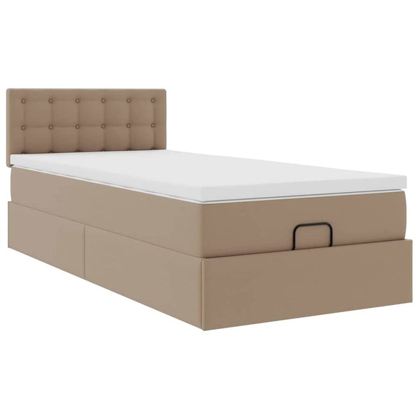 Ottoman Bett mit Matratze & LED 80x200 cm