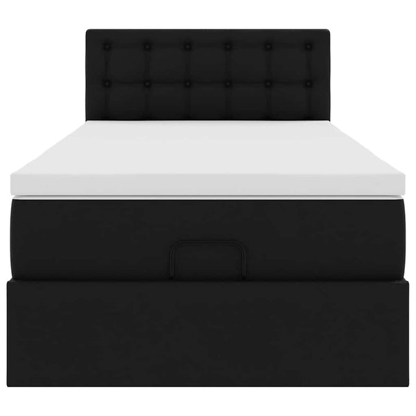 Ottoman Bett mit Matratze & LEDs 90x190 cm