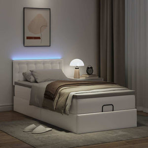 Ottoman Bett 90x190 cm mit Matratze & LED