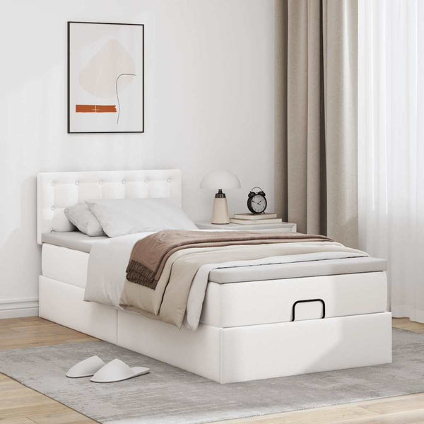 Ottoman Bett 90x190 cm mit Matratze & LED
