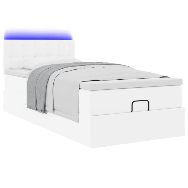 Ottoman Bett 90x190 cm mit Matratze & LED