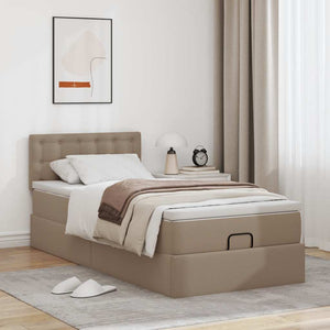Ottoman Bett mit Matratze & LEDs 90x190 cm