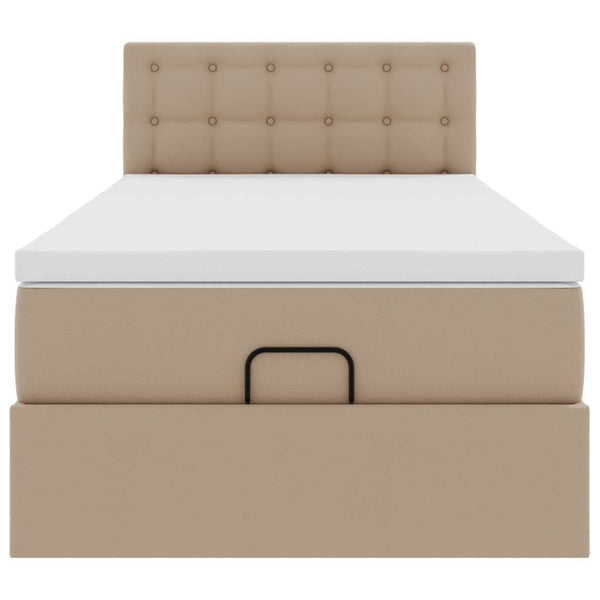 Ottoman Bett mit Matratze & LEDs 90x190 cm