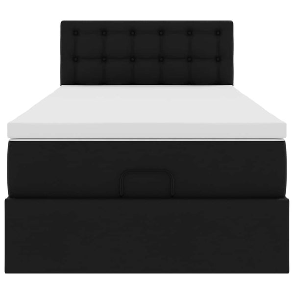 Ottoman Bett mit Matratze & LEDs 90x200 cm