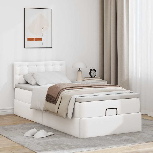 Ottoman Bett 90x200 cm mit Matratze & LED