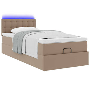 Ottoman Bett mit Matratze & LEDs 90x200 cm